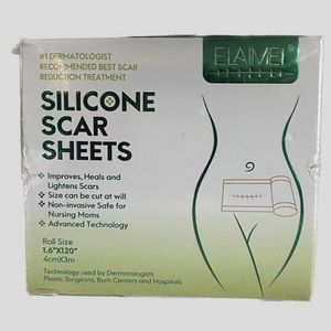 Elaimei Silicone Scar Sheets Strips Scar Tape Roll 120” Exp 3/2025